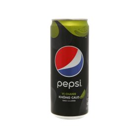 Nước ngọt Pepsi Cola không calo vị chanh lon 320ml (Lon)