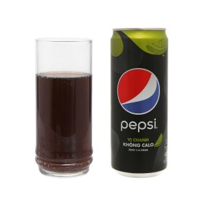 Nước ngọt Pepsi Cola không calo vị chanh lon 320ml