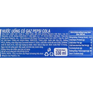 Nước ngọt Pepsi Cola vị truyền thống lon 320ml (Lon)