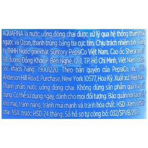 Nước suối tinh khiết Aquafina 500ml (chai)